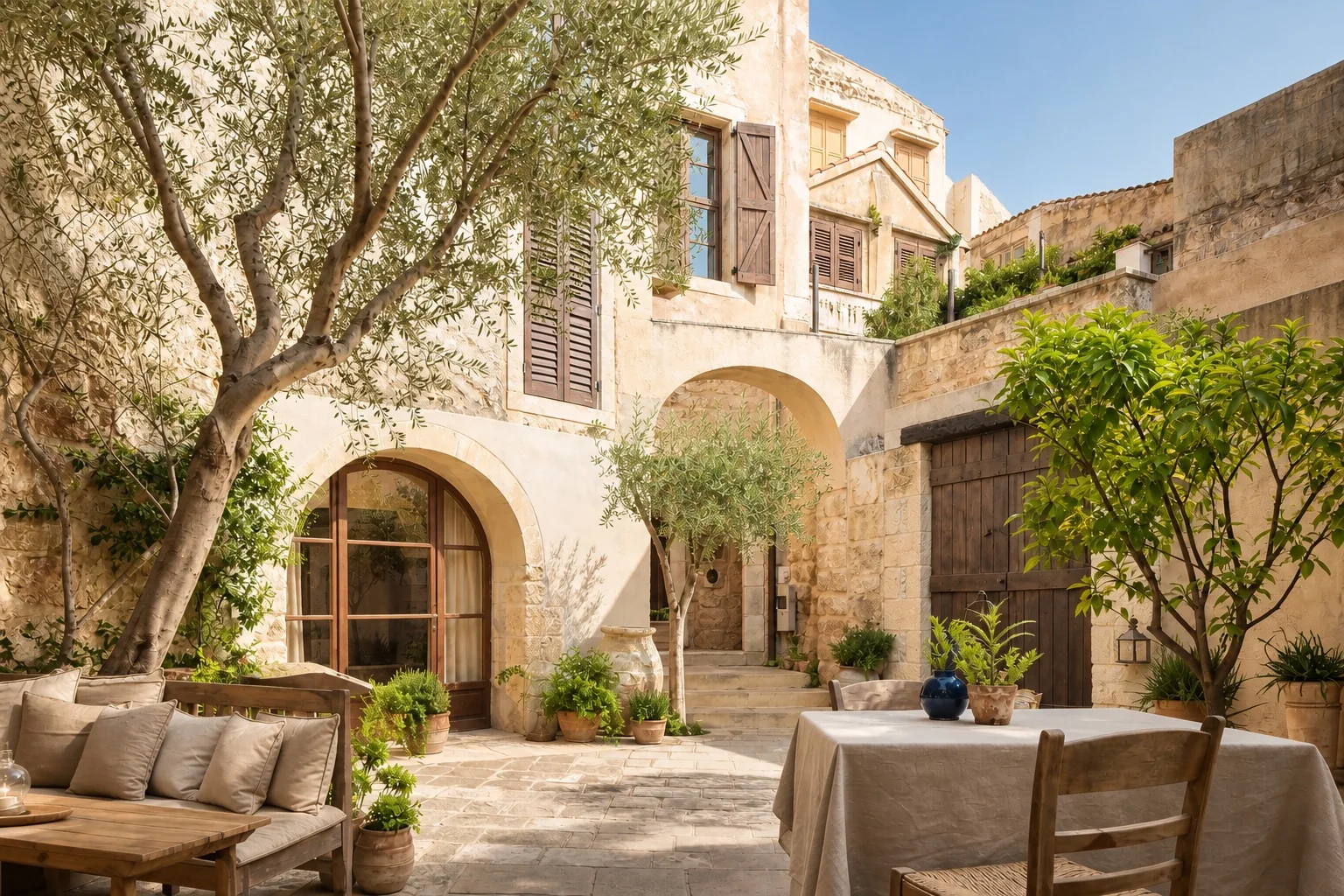 Kydonia House courtyard